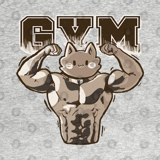 gym cat by ArtStopCreative